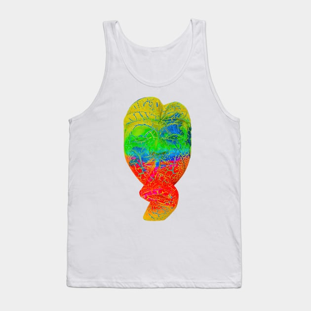 A Bali face mask cut out in bright multicolored pastel Tank Top by kall3bu